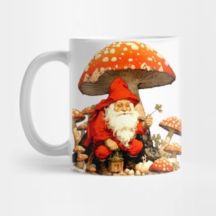 Santa: Santa is a Mushroom (Amanita Muscaria Mushroom) on a light (Knocked Out) background Mug